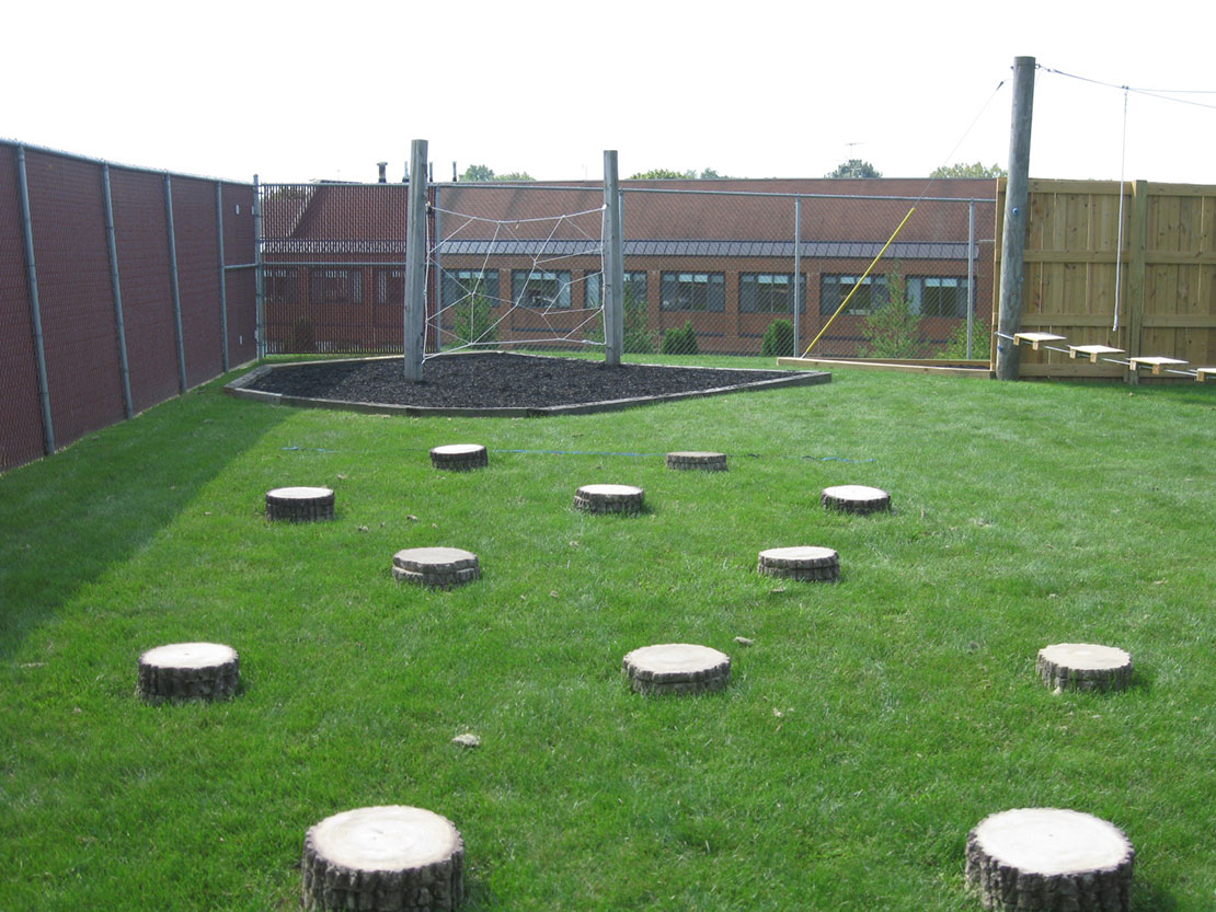 The Beyond Boundaries Stump Garden and Spider Web.