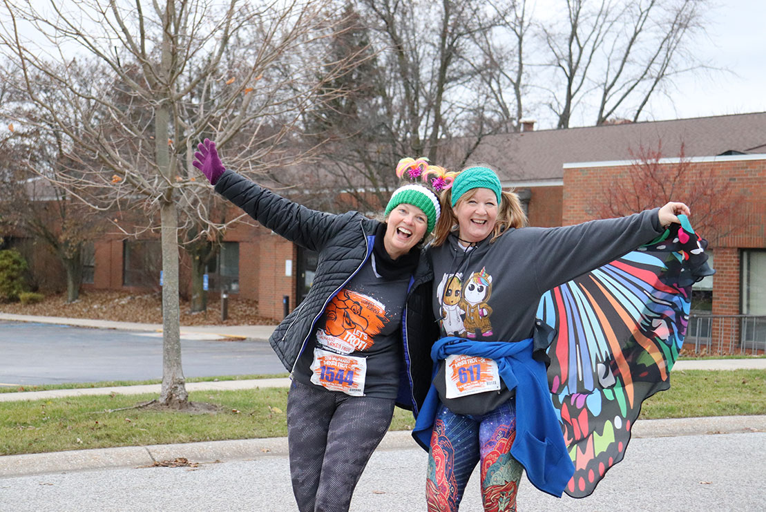 Participants run the Valparaiso Turkey Trot 5K course through the City of Valparaiso.